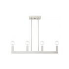Livex Lighting 49213-91 Solna 4-Lights 240W Brushed Nickel Chandelier