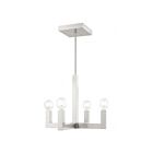 Livex Lighting 49214-91 Solna 4-Lights 240W Brushed Nickel Chandelier