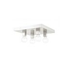 Livex Lighting Solna 49217-91 4-Lights 240W Brushed Nickel Flush Mount