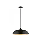 Livex Lighting 49233-68 Amador 1-Light 60W Shiny Black with Polished Chrome Accents Pendant