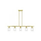 Livex Lighting 49275-12 Clarion 5-Lights 300W Satin Brass Chandelier