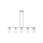 Livex Lighting 49275-91 Clarion 5-Lights 300W Brushed Nickel Chandelier