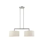 Livex Lighting 49292-91 Meridian 2-Lights 120W Brushed Nickel Chandelier