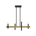 Livex Lighting 49334-07 Denmark 4-Lights 240W Bronze with Antique Brass Accents Chandelier