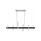 Livex Lighting 49336-91 Denmark 6-Lights 360W Brushed Nickel with Bronze Accents Chandelier