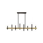 Livex Lighting 49338-07 Denmark 8-Lights 480W Bronze with Antique Brass Accents Chandelier