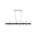 Livex Lighting 49338-91 Denmark 8-Lights 480W Brushed Nickel with Bronze Accents Chandelier