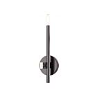 Livex Lighting Denmark 49341-46 60W 1-Light Black Chrome with Brushed Nickel Accents Wall Sconce
