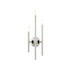 Livex Lighting Denmark 49343-91 180W 3-Lights Brushed Nickel with Black Accents Wall Sconce