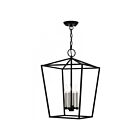 Livex Lighting 49434-04 Devone 4-Lights 240W Black with Brushed Nickel Accents Chandelier