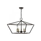 Livex Lighting 49435-07 Devone 5-Lights 300W Bronze with Antique Brass Accents Chandelier