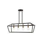 Livex Lighting 49437-07 Devone 4-Lights 240W Bronze with Antique Brass Accents Chandelier