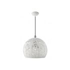 Livex Lighting 49543-03 Chantilly 3-Lights 180W White with Brushed Nickel Accents Pendant