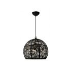 Livex Lighting 49543-04 Chantilly 3-Lights 180W Black with Brushed Nickel Accents Pendant
