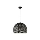 Livex Lighting 49544-04 Chantilly 3-Lights 180W Black with Brushed Nickel Accents Pendant