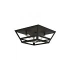 Livex Lighting Schofield 49560-04 2-Lights 80W Black with Brushed Nickel Accents Flush Mount