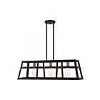 Livex Lighting 49563-07 Schofield 3-Lights 180W Bronze with Antique Brass Accents Chandelier