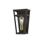 Livex Lighting Schofield 49567-07 40W 1-Light Bronze with Antique Brass Accents Wall Sconce