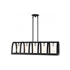 Livex Lighting 49649-14 Stoneridge 5-Lights 300W Textured Black with Brushed Nickel Accents Chandelier