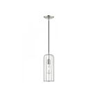 Livex Lighting 49713-91 Glenbrook 1-Light 60W Brushed Nickel Pendant