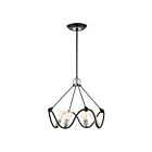 Livex Lighting 49733-14 Archer 4-Lights 240W Textured Black with Brushed Nickel Accents Chandelier