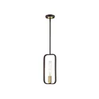 Livex Lighting 49741-07 Bergamo 1-Light 60W Bronze with Antique Brass Accents Pendant