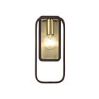 Livex Lighting Bergamo 49742-07 60W 1-Light Bronze with Antique Brass Accents Wall Sconce