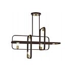 Livex Lighting 49748-07 Bergamo 6-Lights 360W Bronze with Antique Brass Accents Chandelier