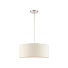 Livex Lighting 49802-91 Blossom 3-Lights 180W Brushed Nickel Pendant