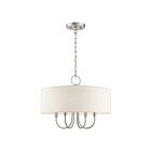 Livex Lighting 49804-91 Blossom 4-Lights 240W Brushed Nickel Pendant