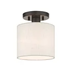 Livex Lighting Blossom 49807-92 1-Light 60W English Bronze Semi Flush Mount