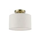 Livex Lighting Blossom 49808-01 1-Light 60W Antique Brass Semi Flush Mount