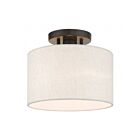 Livex Lighting Blossom 49808-92 1-Light 60W English Bronze Semi Flush Mount
