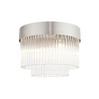 Livex Lighting Norwich 49827-91 4-Lights 240W Brushed Nickel Flush Mount