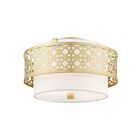 Livex Lighting Calinda 49863-33 3-Lights 180W Soft Gold Semi Flush Mount