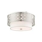 Livex Lighting Calinda 49863-91 3-Lights 180W Brushed Nickel Semi Flush Mount