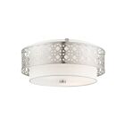 Livex Lighting Calinda 49864-91 4-Lights 240W Brushed Nickel Semi Flush Mount