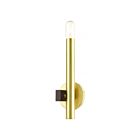 Livex Lighting Helsinki 49991-12 60W 1-Light Satin Brass with Bronze Accents Wall Sconce