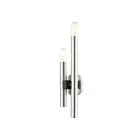 Livex Lighting Helsinki 49992-91 120W 2-Lights Brushed Nickel with Black Accents Wall Sconce