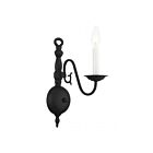 Livex Lighting Williamsburg 5001-04 60W 1-Light Black Wall Sconce