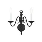 Livex Lighting Williamsburg 5002-04 120W 2-Lights Black Wall Sconce