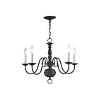 Livex Lighting 5005-07 Williamsburgh 5-Lights 300W Bronze Chandelier