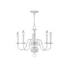 Livex Lighting 5005-60 Williamsburgh 5-Lights 300W Antique White Chandelier