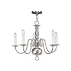 Livex Lighting 5005-91 Williamsburgh 5-Lights 300W Brushed Nickel Chandelier