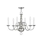 Livex Lighting 5006-35 Williamsburgh 6-Lights 360W Polished Nickel Chandelier