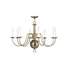 Livex Lighting 5007-01 Williamsburgh 8-Lights 480W Antique Brass Chandelier