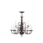 Livex Lighting 5012-07 Williamsburgh 12-Lights 720W Bronze Chandelier