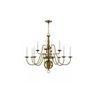 Livex Lighting 5014-01 Williamsburgh 12-Lights 720W Antique Brass Chandelier