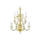 Livex Lighting 5016-02 Williamsburgh 16-Lights 960W Polished Brass Chandelier