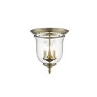 Livex Lighting Legacy 5021-01 3-Lights 120W Antique Brass Semi Flush Mount